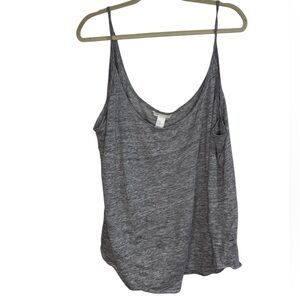H&M Gray Relaxed Linen Camisole/Tank Top - XL